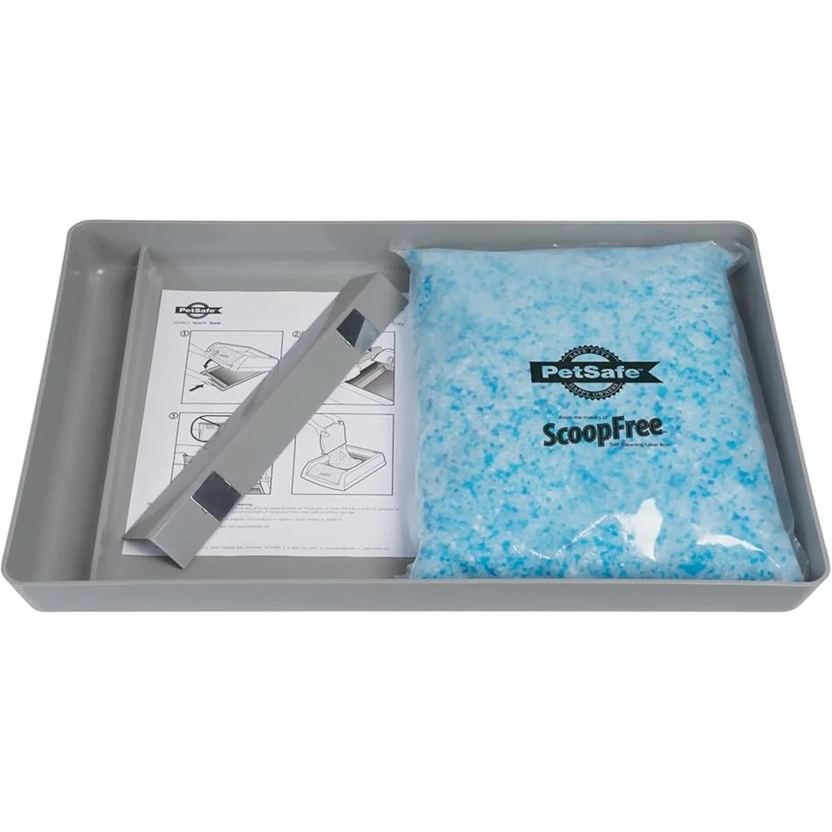 Bandeja reutilizable de aserrín para gatos ScoopFree con_1