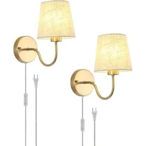 LASENCHOO Juego de dos lámparas de pared modernas con_1