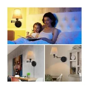 Lámpara de pared de cabecera con interruptor regulable y_6