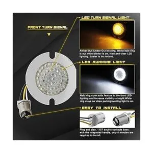 NTHREEAUTO 1157 frontal 1156 luces LED traseras de giro_2