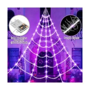 Luces de telaraña de 16 pies 100 luces LED superrealistas_6