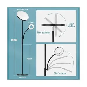 Lámpara de pie mejorada de 42 W y 3700 LM lámpara LED_3