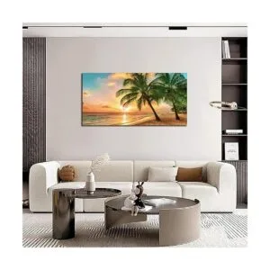 Arte de pared de playa para sala de estar lienzo de_2