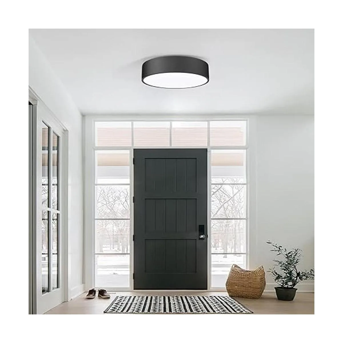 POLITAMP Lámparas de techo LED negras redondas de montaje_7