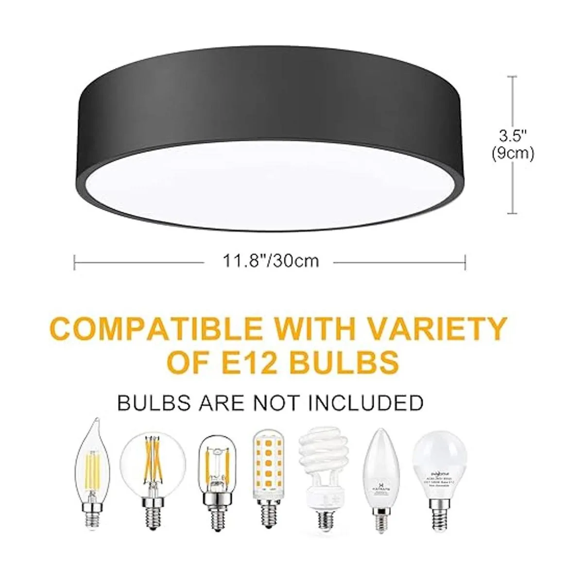 POLITAMP Lámparas de techo LED negras redondas de montaje_5