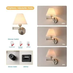 Apliques de pared con brazo oscilante lámpara de pared_2