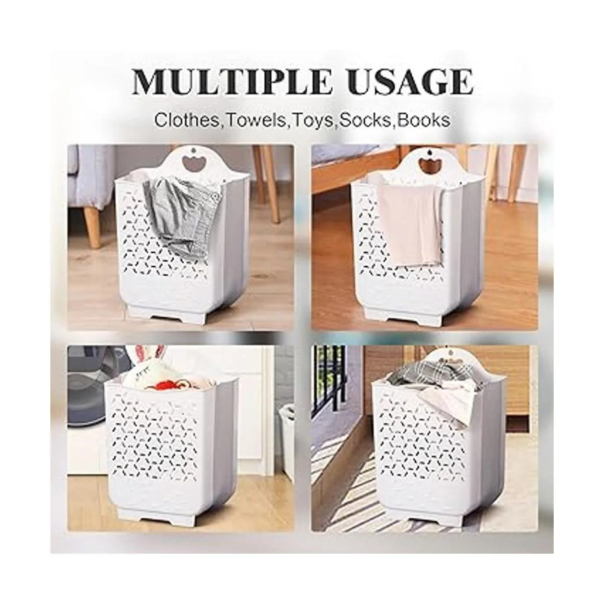 Cesta de lavandería plegable 2 paquetes de cestas de ropa_6