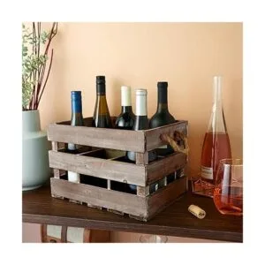 Twine 4281 Decoración de casa de campo soporte de vino_4