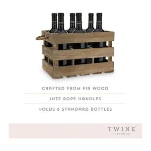 Twine 4281 Decoración de casa de campo soporte de vino_2