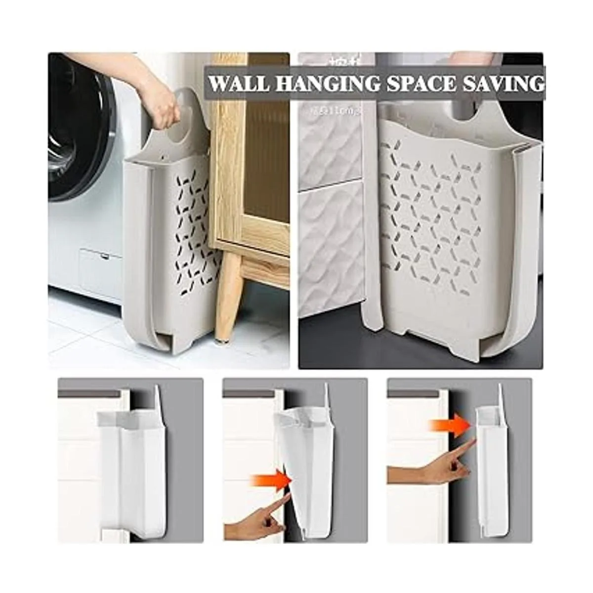 Cesta de lavandería plegable 2 paquetes de cestas de ropa_2