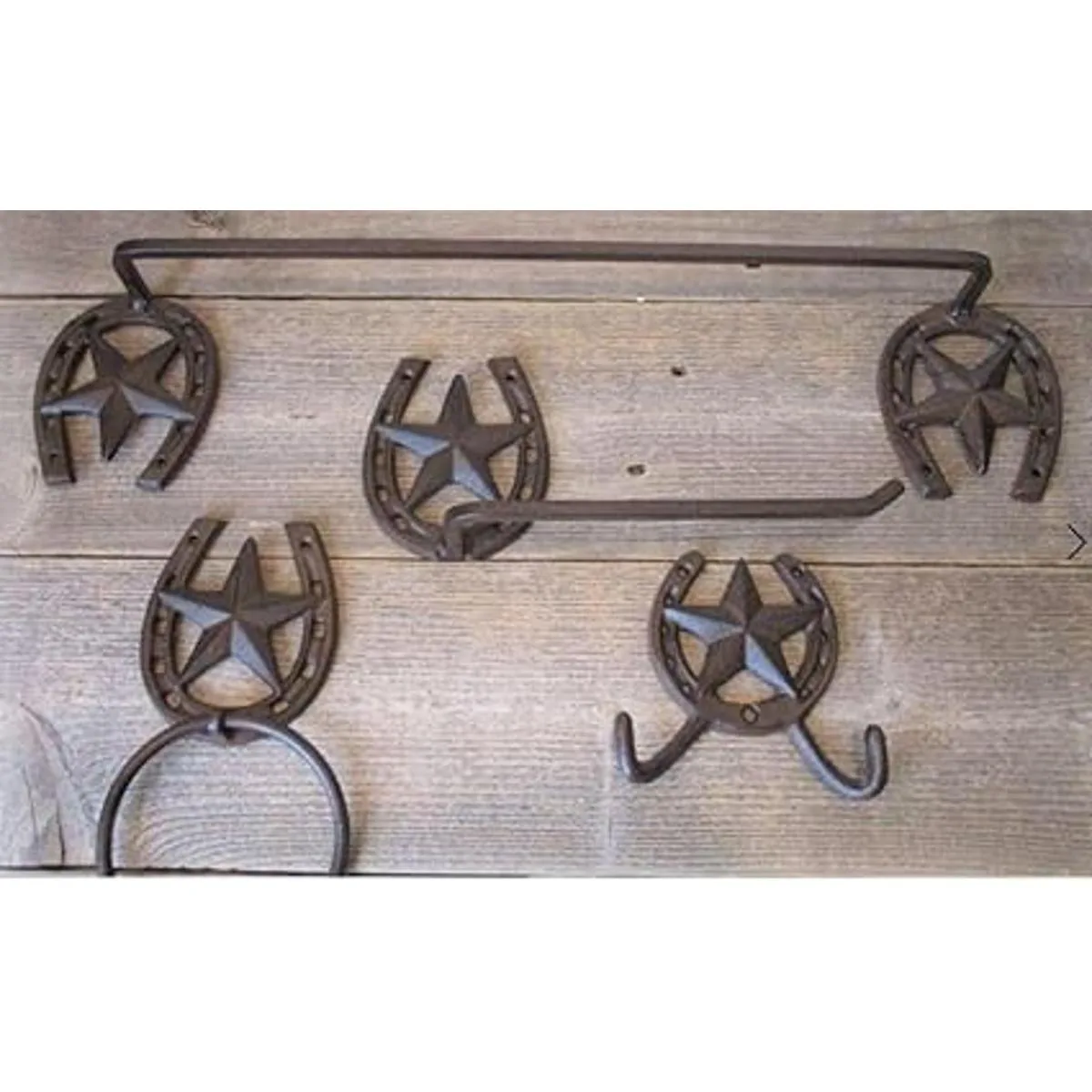 Juego de baño de 4 piezas con herradura y estrella de_2