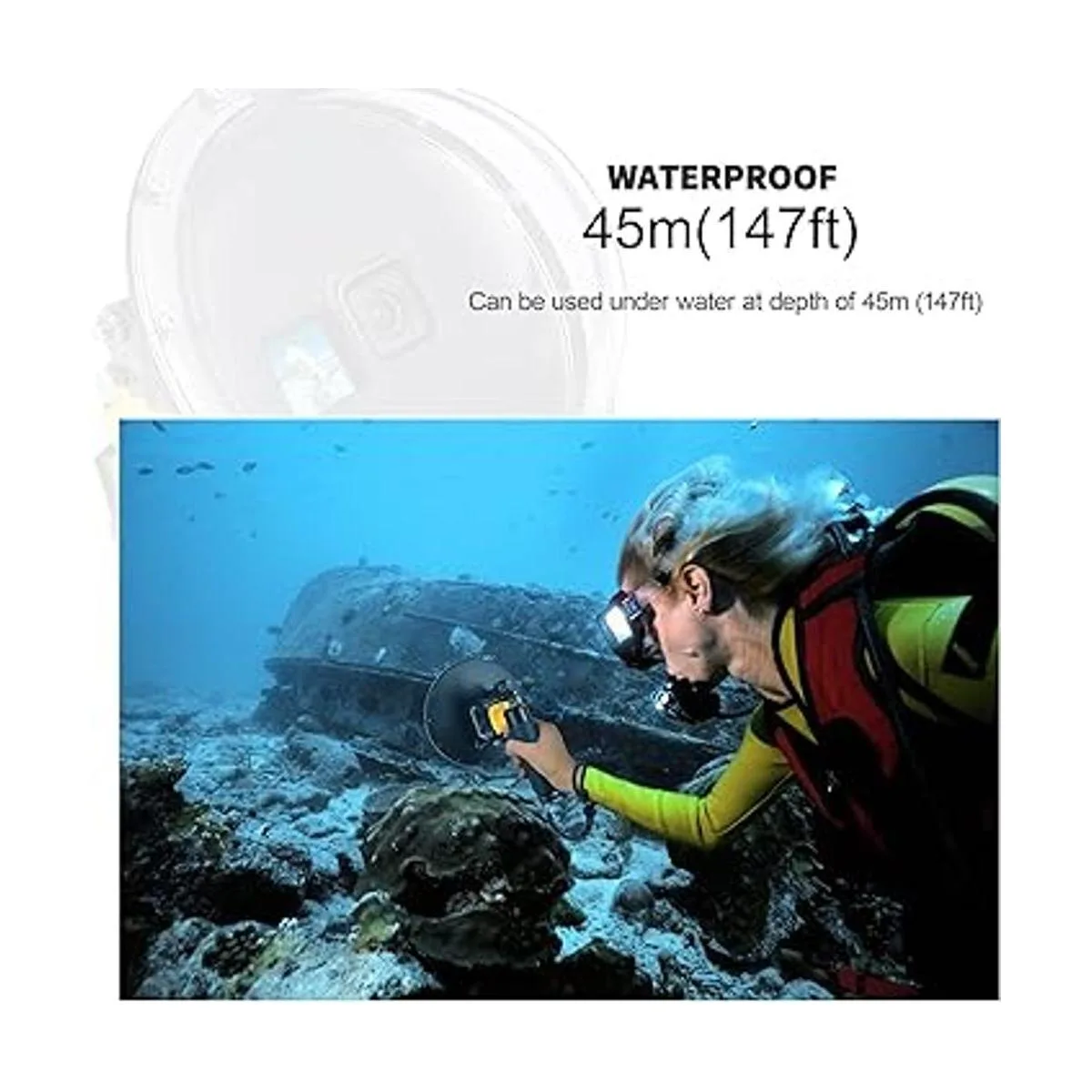 YALLSAME Funda impermeable para GoPro Hero 11 10 9 negro_4