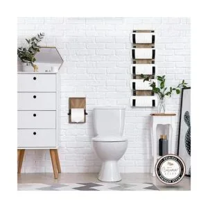 Autumn Alley Toallero rústico para toallas enrolladas_2