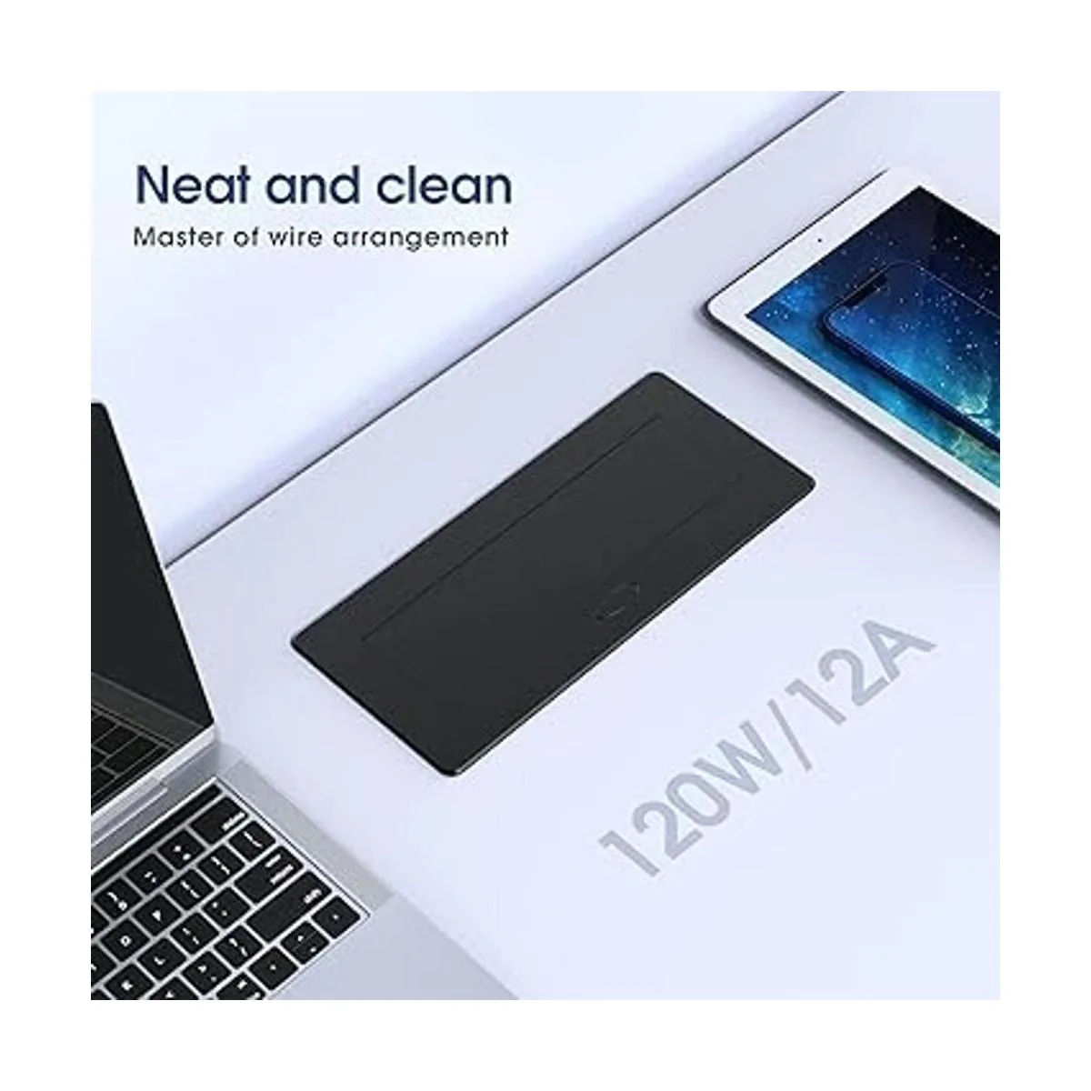 KYHSHJ Caja de conexión de escritorio con 2 puertos USB y_5