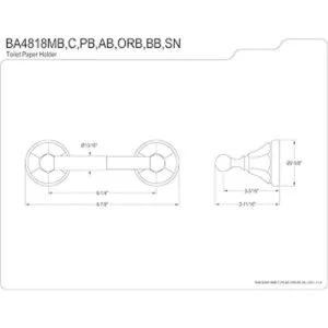 Kingston BA4818PB Soporte para papel higiénico_2