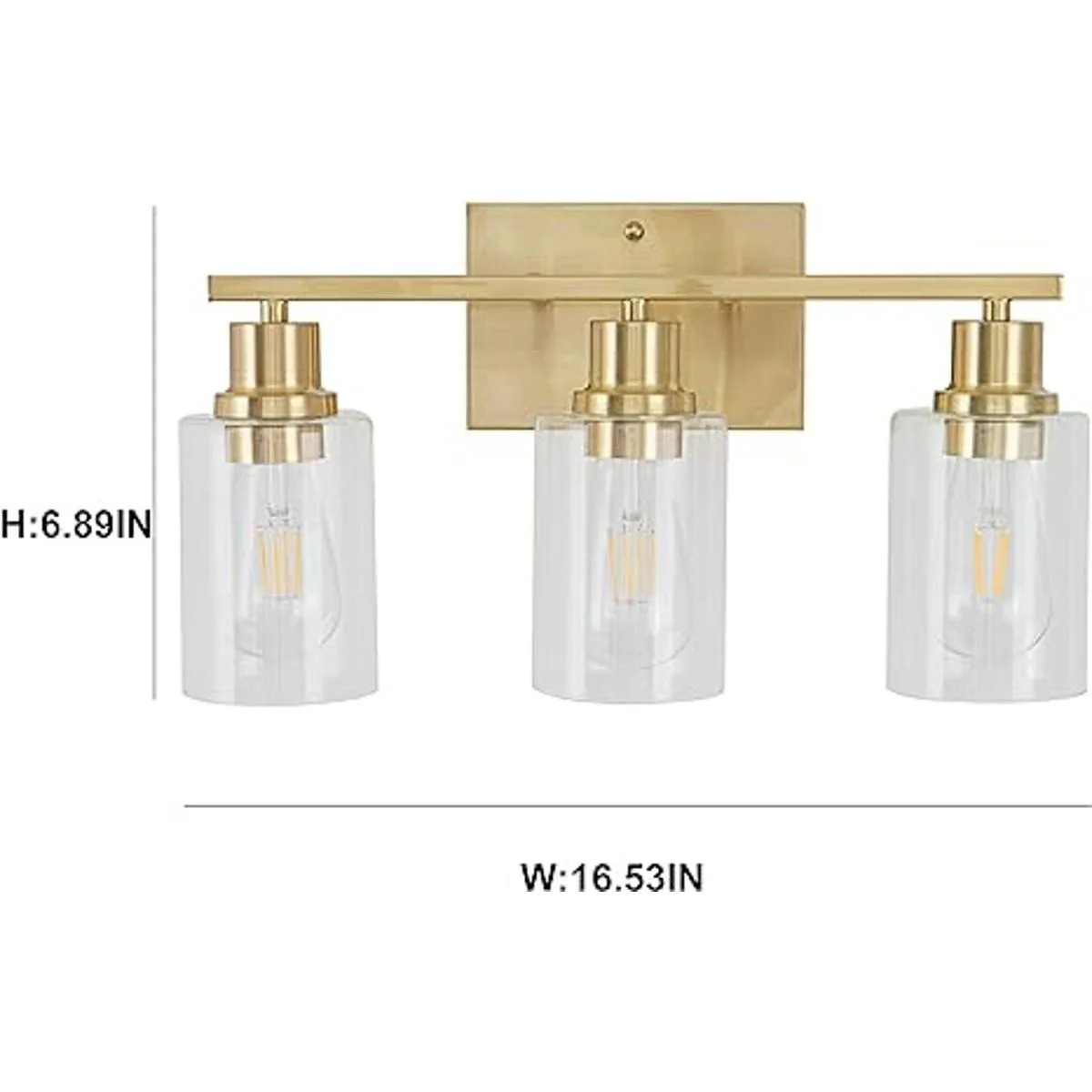 Luminarias de tocador de baño doradas de 3 luces_2