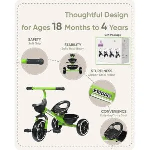 KRIDDO Triciciclos para niños de 18 meses a 4 años_3