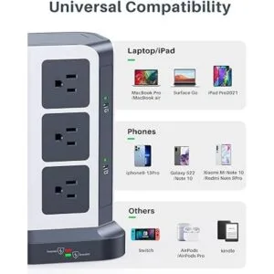 KOOSLA 65 W PD Power Strip Torre Protector de_4