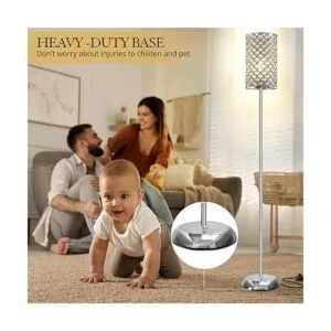 Lámpara de pie de cristal elegante lámpara de pie moderna_4