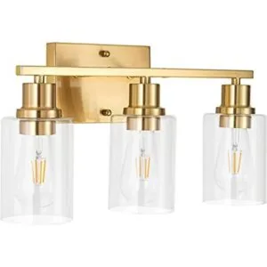 Luminarias de tocador de baño doradas de 3 luces_1