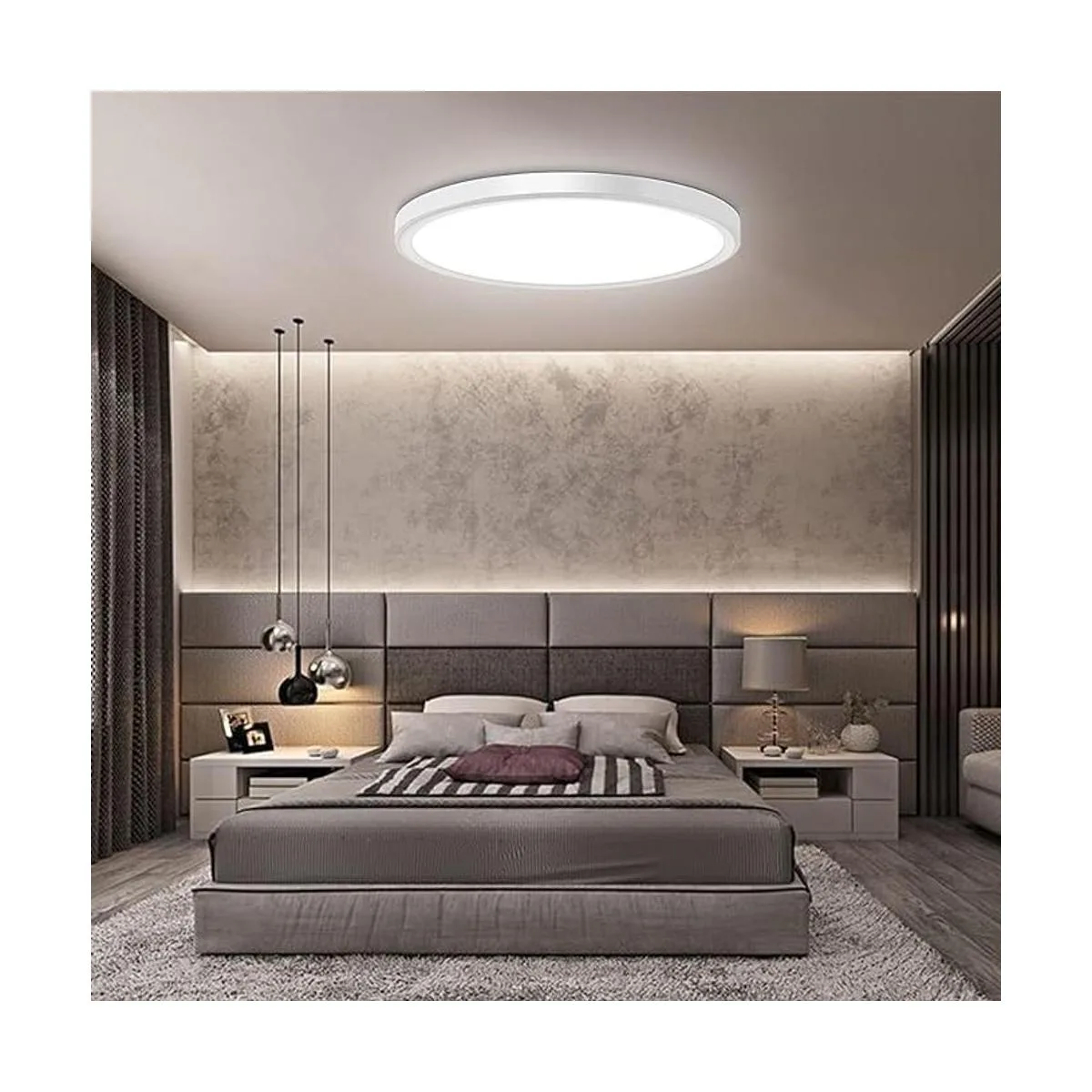 Lámpara de techo LED de montaje empotrado de 4700 lm luz_6