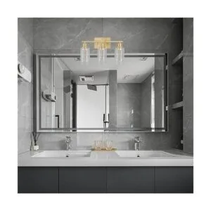 Luminarias de tocador de baño doradas de 3 luces_4