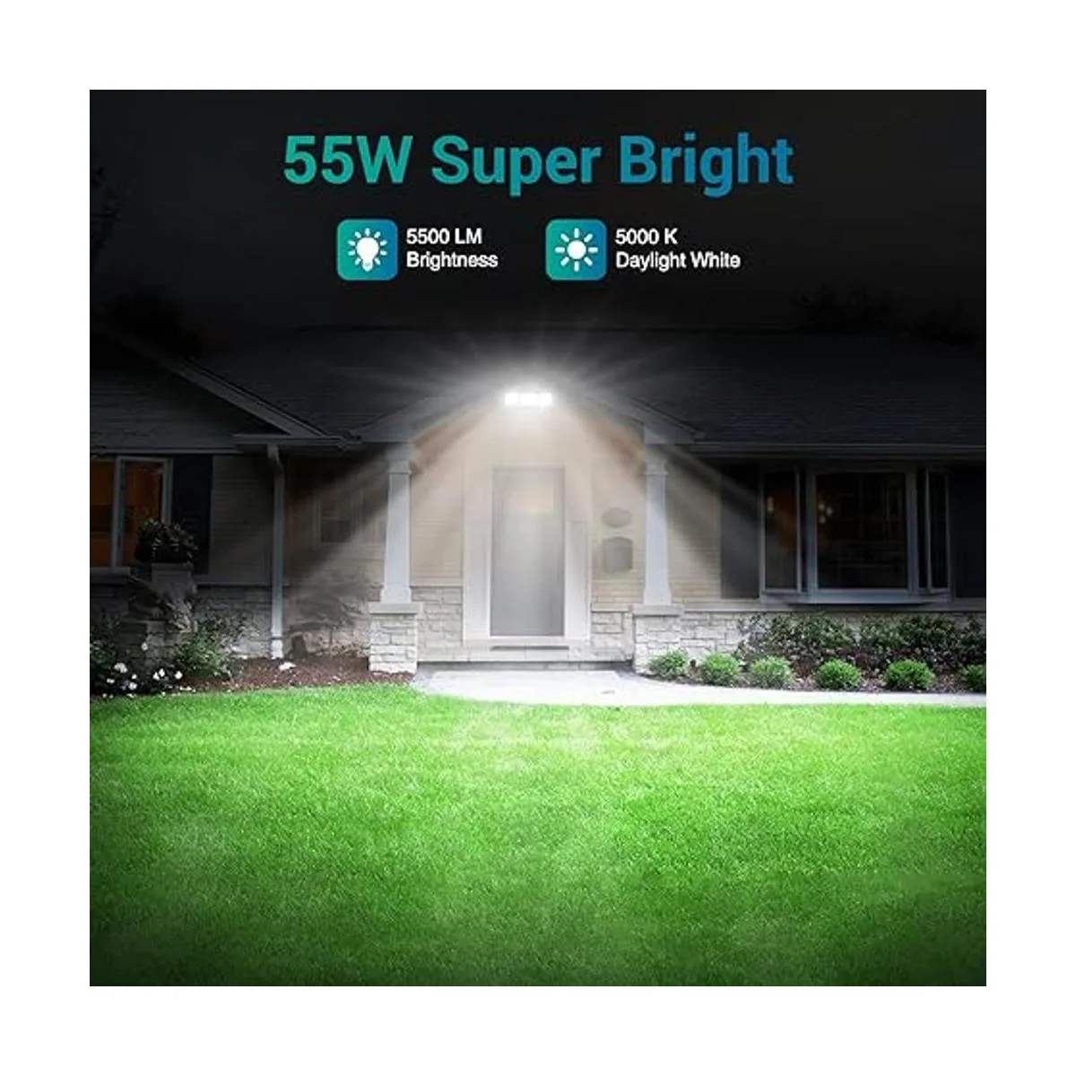 Ustellar Paquete de 2 luces LED de 55 W para exteriores_2