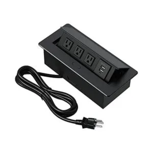 KYHSHJ Caja de conexión de escritorio con 2 puertos USB y_1