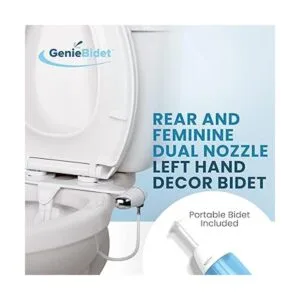 GenieBidet Accesorio de inodoro ultrafino con boquillas_2