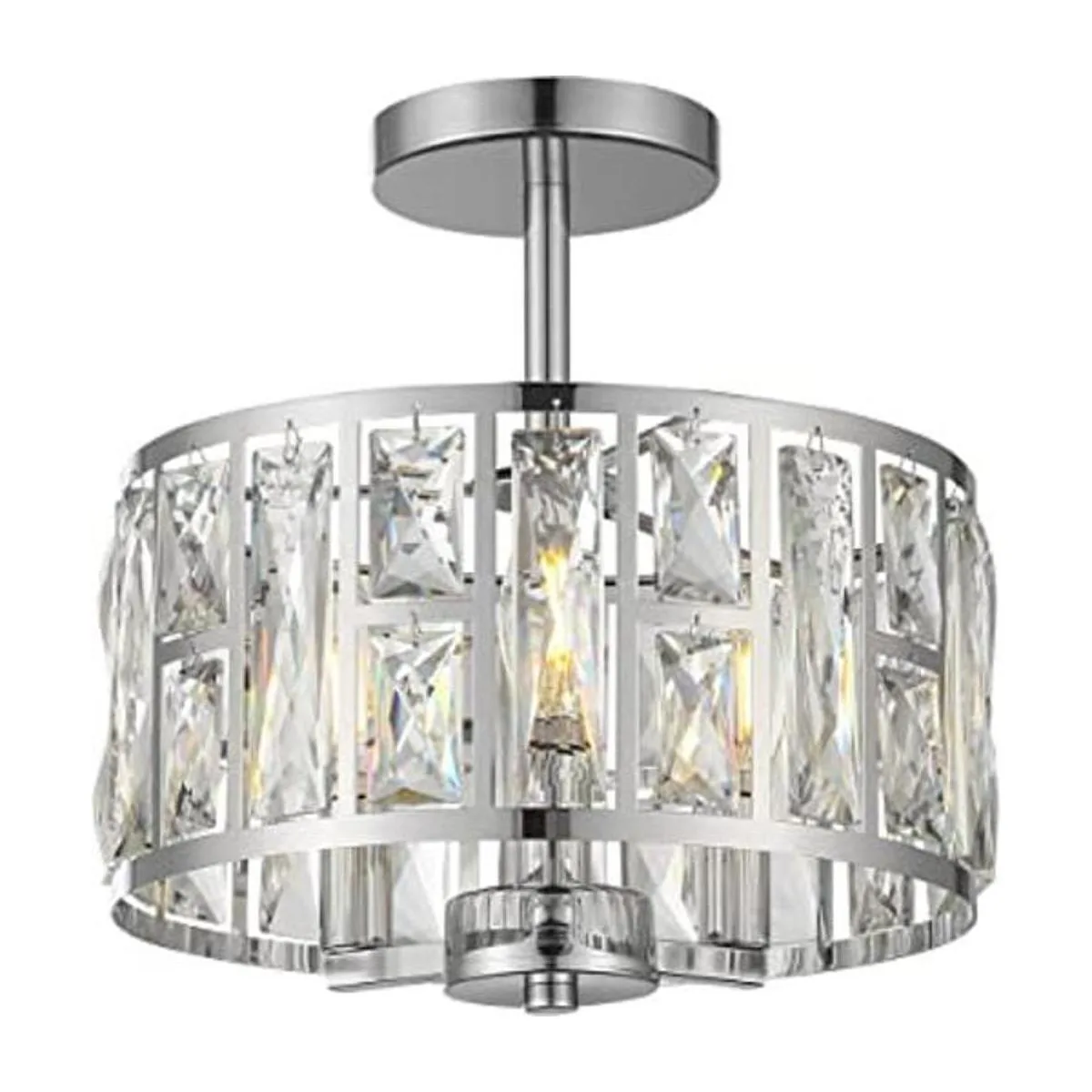 Coyilap SF0013CH Lámpara de techo cromada de 3 luces_1