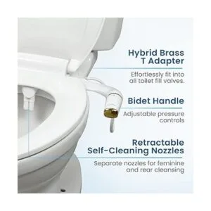 GenieBidet Accesorio de inodoro ultrafino con boquillas_3