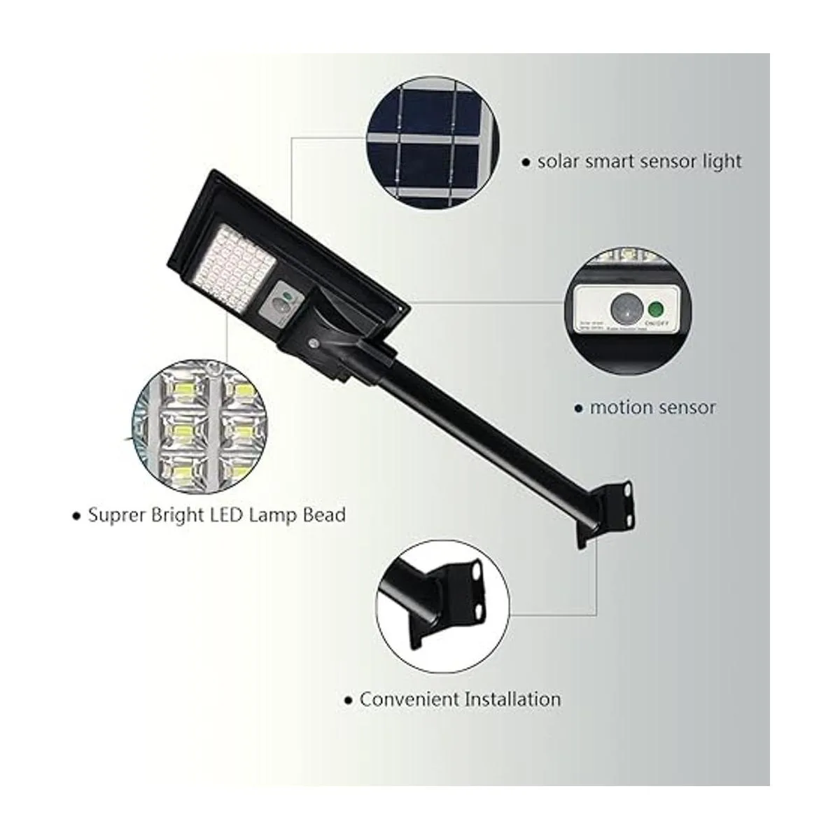 GLW Luz solar de calle de 100 W para exteriores del_2