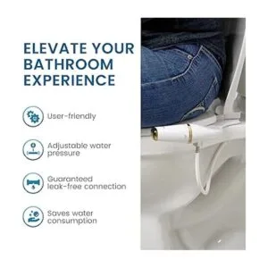 GenieBidet Accesorio de inodoro ultrafino con boquillas_5