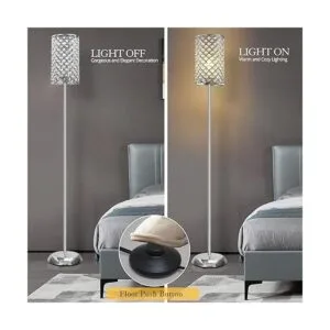 Lámpara de pie de cristal elegante lámpara de pie moderna_3