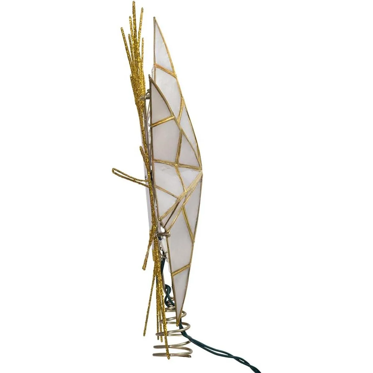 Kurt Adler 7 puntos Natural Capiz estrella iluminada para_4