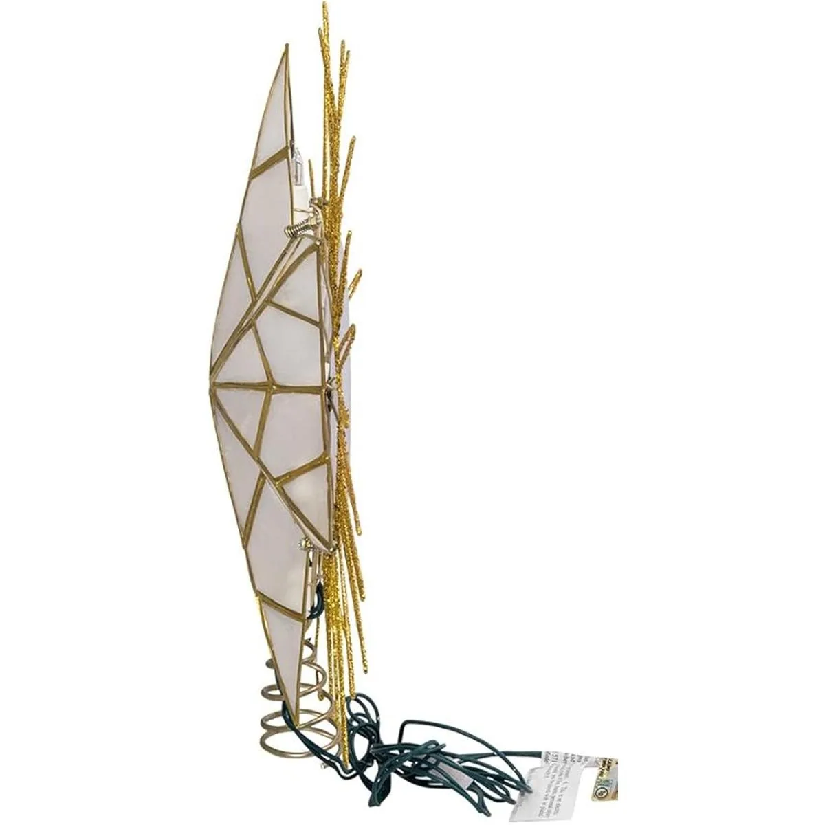 Kurt Adler 7 puntos Natural Capiz estrella iluminada para_5