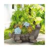 Upgraded 11.5 Inch Solar Garden Statues Turtle Figurine_1