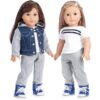 Tomboy Traje de 4 piezas Ropa para muñecas americanas_1