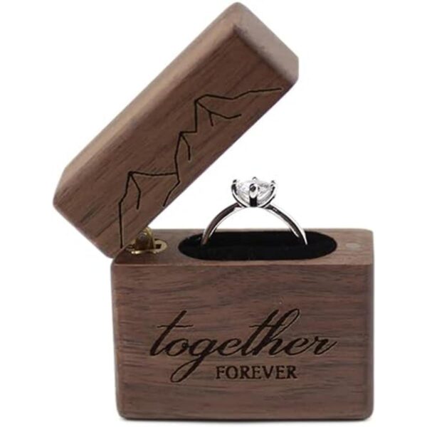 Together Forever Caja de anillos de compromiso de