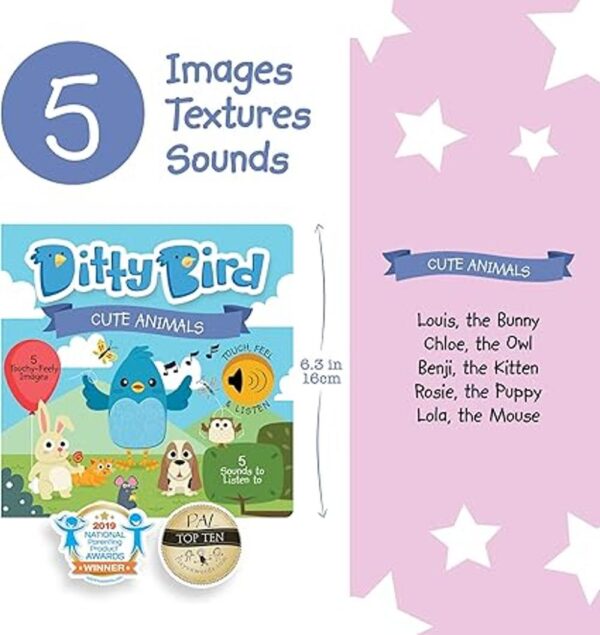 DITTY BIRD Libro de sonido de animales para bebés y_2