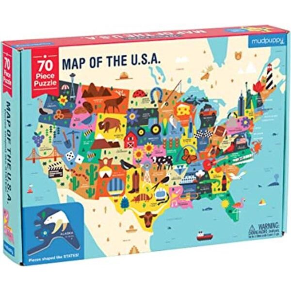 Mudpuppy Rompecabezas de mapa de los Estados Unidos de_1