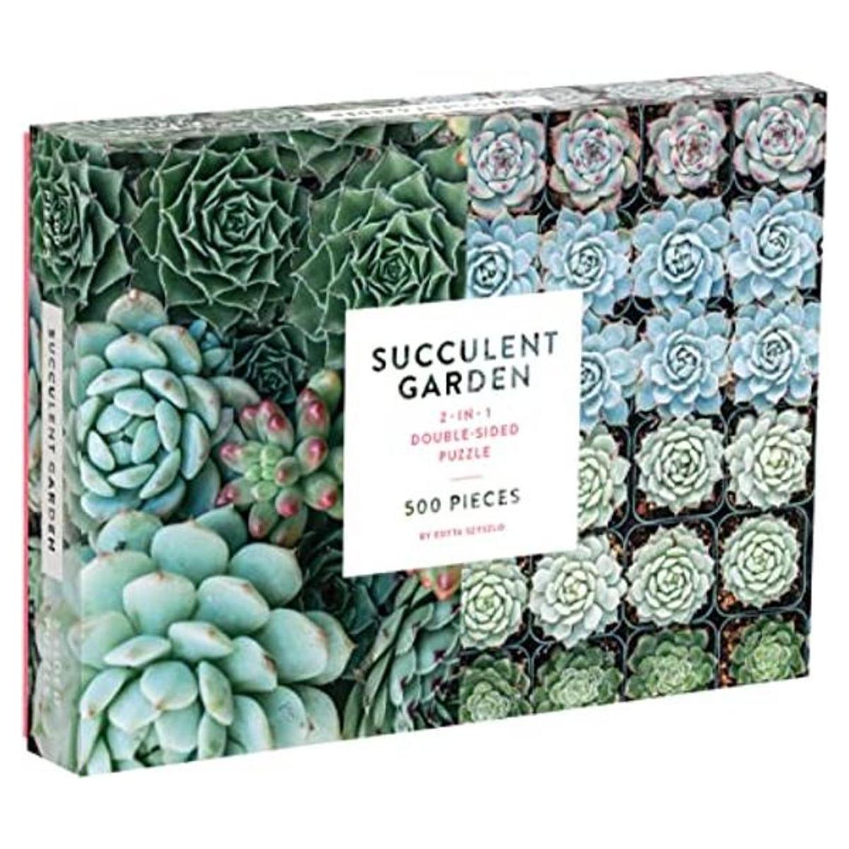 Galison Succulent Garden divertido rompecabezas de 500