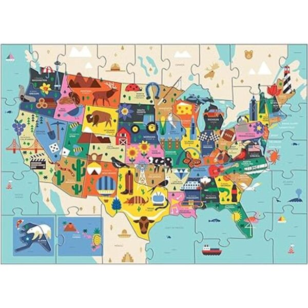 Mudpuppy Rompecabezas de mapa de los Estados Unidos de_2