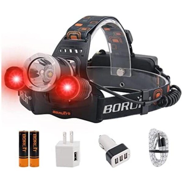 BORUIT Faro LED recargable ultra brillante 5000 lúmenes_1