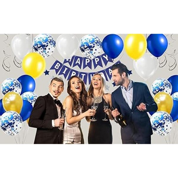 Kit de arco de guirnalda de globos azul real amarillo y