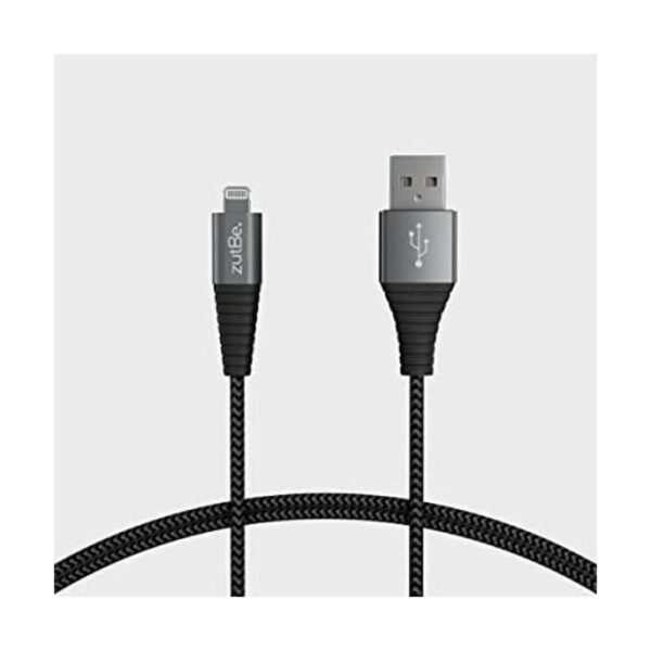 zutBe Shield Cable Lightning con certificado MFi plateado_1