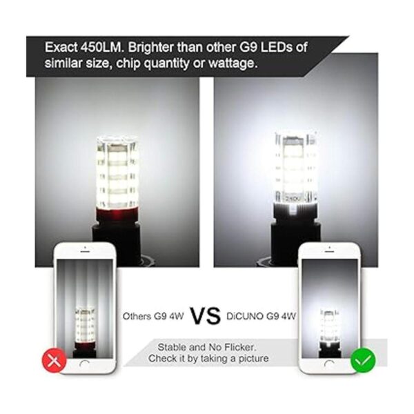 LED regulable G9 luz de día 4 W repuesto bombilla_6