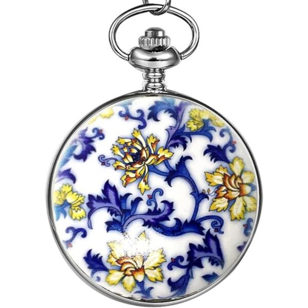 Zolohoni Reloj de bolsillo de acero inoxidable mecánico a_1