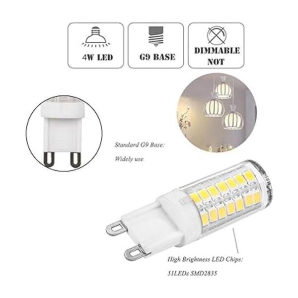 LED regulable G9 luz de día 4 W repuesto bombilla_3