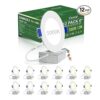 Zouzai Paquete de 12 luces LED empotrables ultrafinas de 6_1